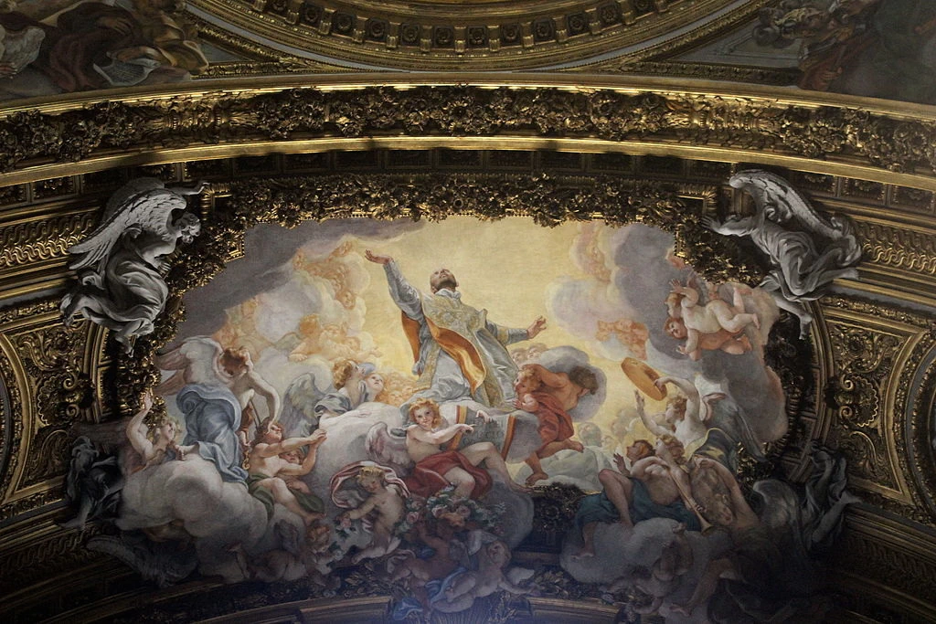 Gloria di Sant'Ignazio - Chiesa del SS. Nome di Gesù all'Argentina, Roma